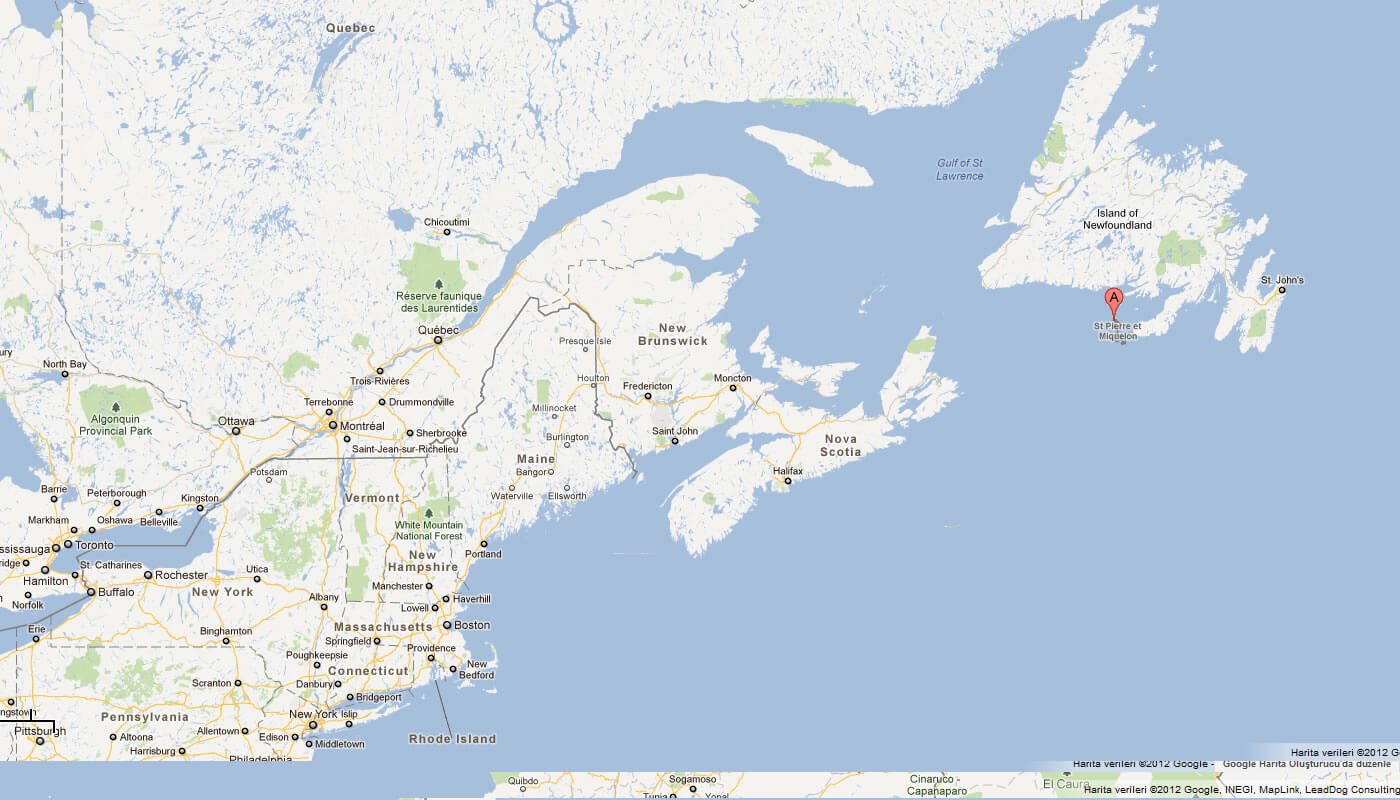 Saint Pierre and Miquelon Map